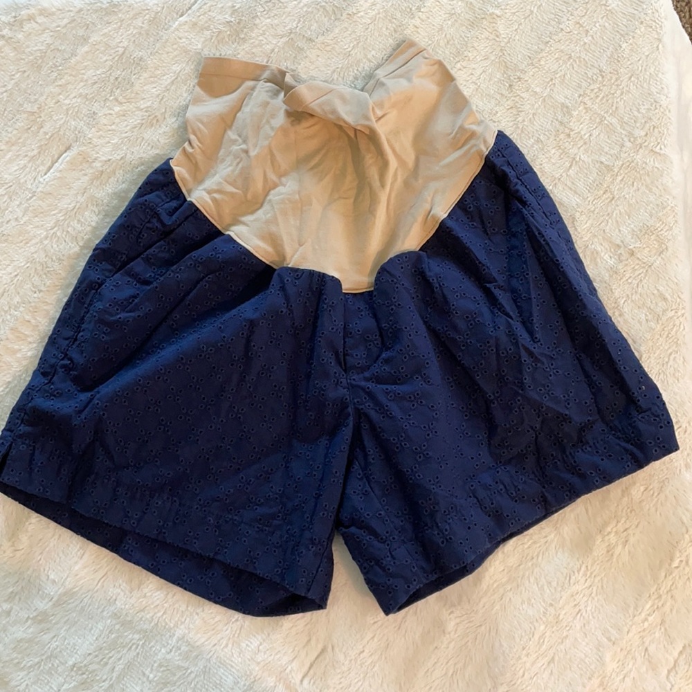 Navy Maternity Shorts